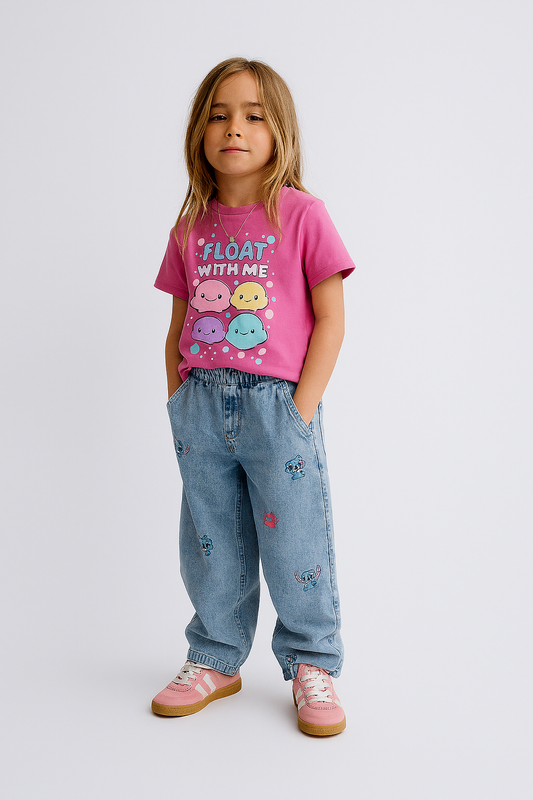 Girl's  Neck T-Shirt